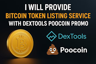 provide bitcoin token listing services with dextools poocoin promo
