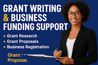 do grant writing proposal research small business registration