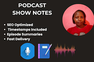 write podcast show notes