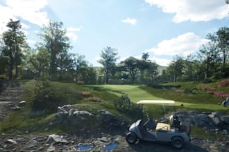 remodel 3d golf field,golf simulator, landscape space, sport arena visualization