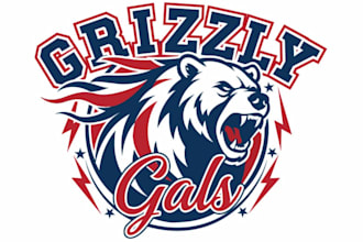 design a professional modern grizzly bear logo