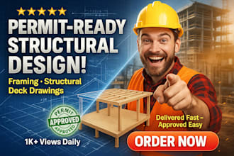 do framing plan, structural drawing, deck design and construction drawing