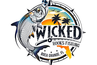 design a professional modern fish logo