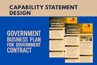 design government capability statement business plan for government contract