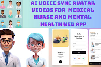 build ai lip sync medical avatar video for doctor, nurse, therapy app and webapp