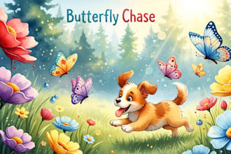 hand drawn water color illustration, 3d water color illustration water color