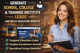 generate school college training institute leads and build education website