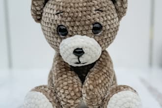 write amigurumi crochet pattern with picture and video tutorial on etsy store
