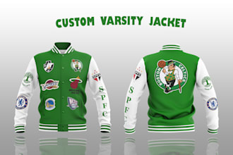 design merch and varsity jacket for school college and your brand