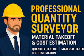 accurate quantity takeoff, material, and cost estimation by quantity surveyor