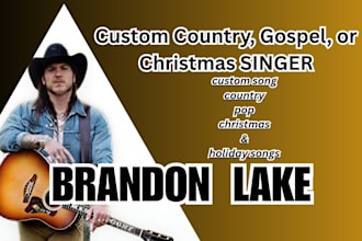 produce a custom country, gospel and christmas song with male acoustic vocals