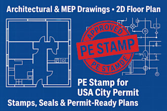 architect of city permit construction drawings floor plan blueprint adu mep