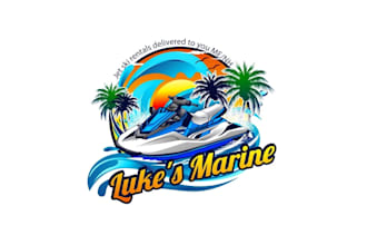 create creative and good looking  jet ski logo design