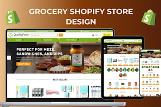build grocery shopify store organic food website grocery website food store