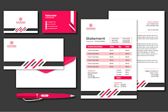 design business cards and complete branding stationery