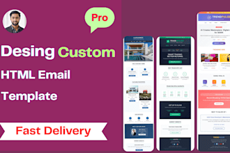 design responsive custom HTML email template