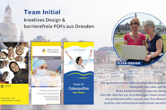 design your 1  page din long flyer, creative and printready