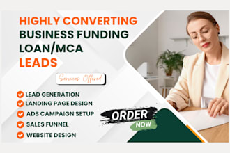 generate business funding leads loan mca leads business funding landing page