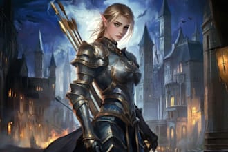 create fantasy character portrait art