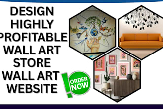 design wall art shopify store wall art website print on demand website art store