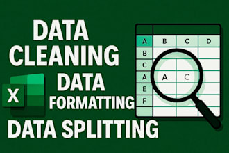 clean, format, split excel data