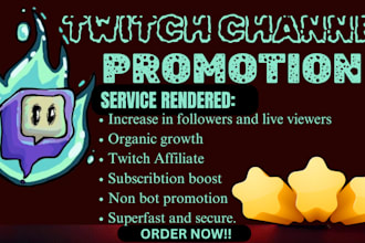 do twitch channel promotion to boost twitch live viewers