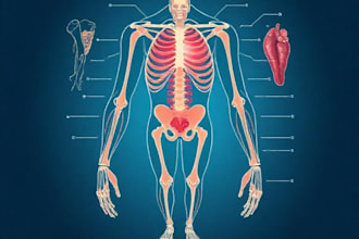 draw anatomy and medical vector illustration