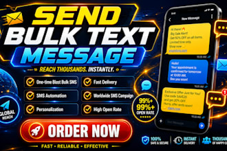 send bulk SMS message marketing campaign, bulk email, text
