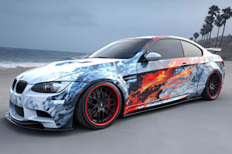 design attractive vehicle wrap, car wrap vinyl wrap design