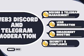 moderate and manage your web3 community, on discord or telegram