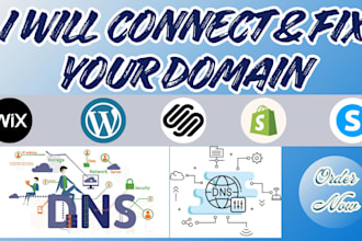 connect, fix and redirect domain to shopify, wix, wordpress, systeme io