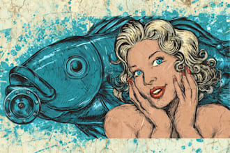 draw great vintage illustrations, retro comic art