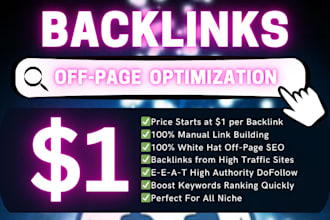 create high authority dofollow backlinks for off page SEO optimization