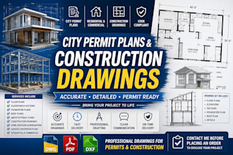 do city permit plans, construction drawings, and architectural plans