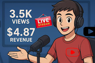 increase your youtube live stream viewers with organic promotion, and thumbnail