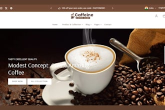 design private label coffee shopify store coffee website matcha coffee store