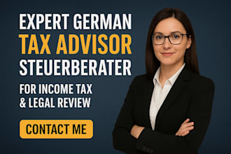 be your expert german tax advisor steuerberater for income tax