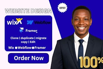 clone copy, duplicate, recreate wix website, webflow website and framer website