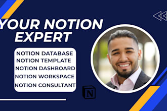 setup your notion dashboard notion template notion database notion consultant