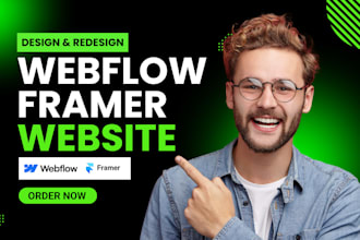 design redesign webflow website, framer, webflow landing page, webflow developer