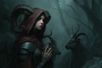 draw  fantasy horror character and 2d character concept art