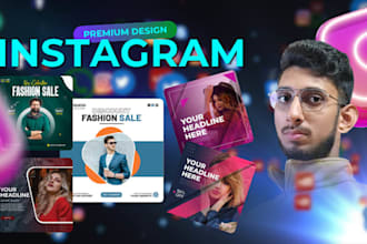 design premium instagram posts for your brand