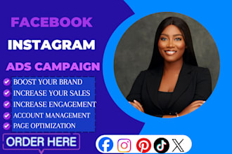 be your social media manager and content creator, setup fb advertising ads, SMM