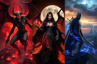 draw dark art and monsters