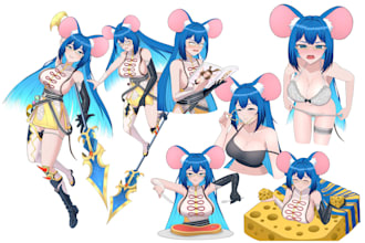 create digital anime illustration