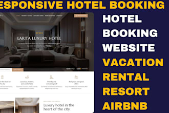 5star hotel resort or airbnb website online booking vacation rental