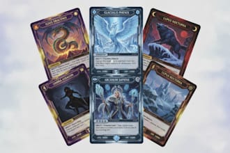 design custom trading cards, sports cards, tcg game cards, and nft collectibles