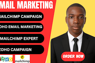 create and manage email marketing campaigns in mailchimp and zoho