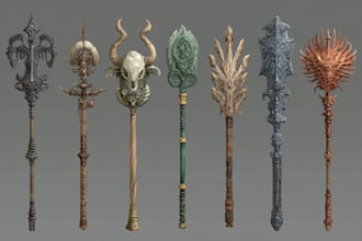 create weapon design ,assets and concept art for your games