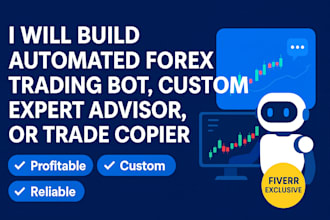 build automated forex trading bot, custom expert advisor, or trade copier